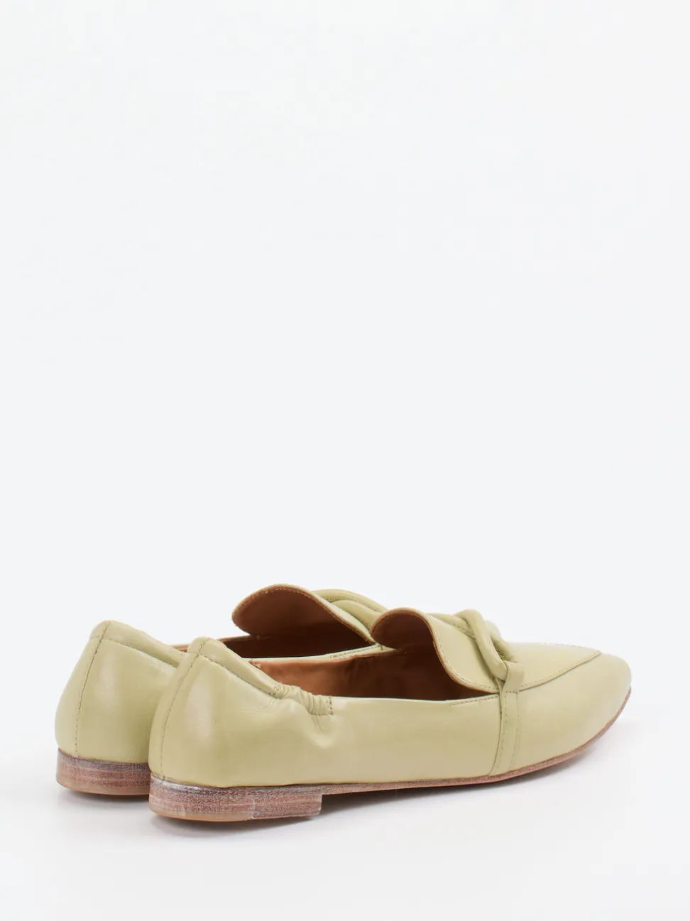 Andrea Puccini – Loafer aus Lammleder in Pastellgrün