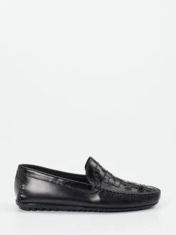 Andrea Puccini – Loafer aus Flechtleder schwarz
