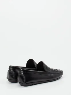 Andrea Puccini – Loafer aus Flechtleder schwarz