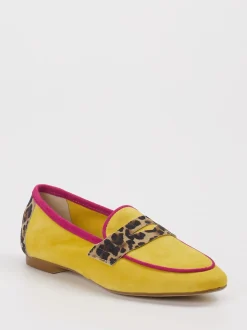 Andrea Puccini – Loafer aus Veloursleder mit Leoprint