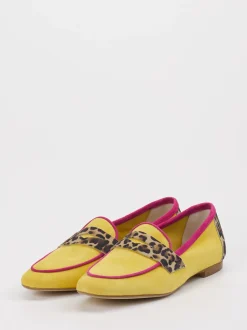 Andrea Puccini – Loafer aus Veloursleder mit Leoprint
