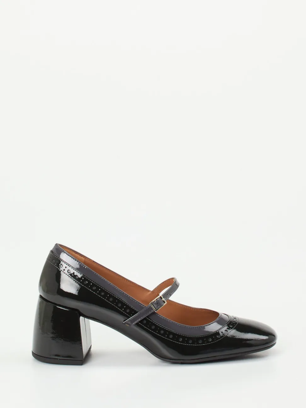 Andrea Puccini – Mary Jane Pumps aus Lackleder Schwarz