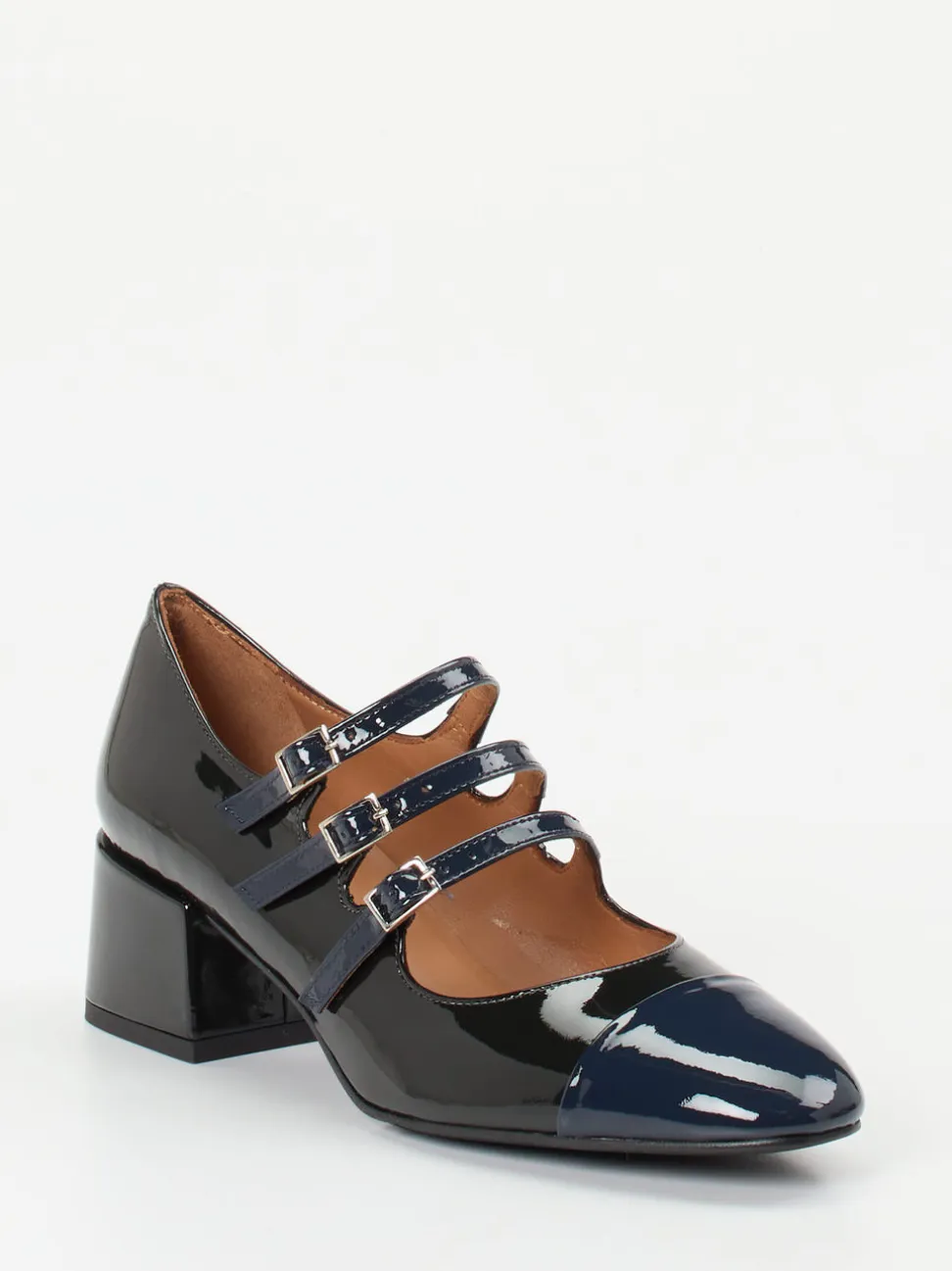 Andrea Puccini – Mary Jane Pumps aus Lackleder schwarz