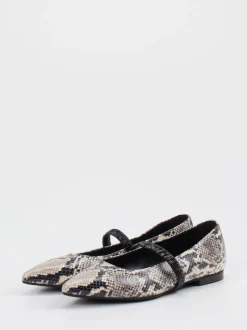 Andrea Puccini – Mary Jane Ballerinas aus geprägtem Leder