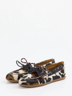 Andrea Puccini – Mokassin aus Fellimitat mit Animal Print