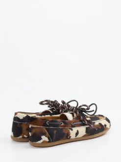 Andrea Puccini – Mokassin aus Fellimitat mit Animal Print