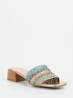 Andrea Puccini – Mules aus Metallicleder multicolor