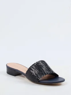 Andrea Puccini – Mules aus Flechtleder in Schwarz