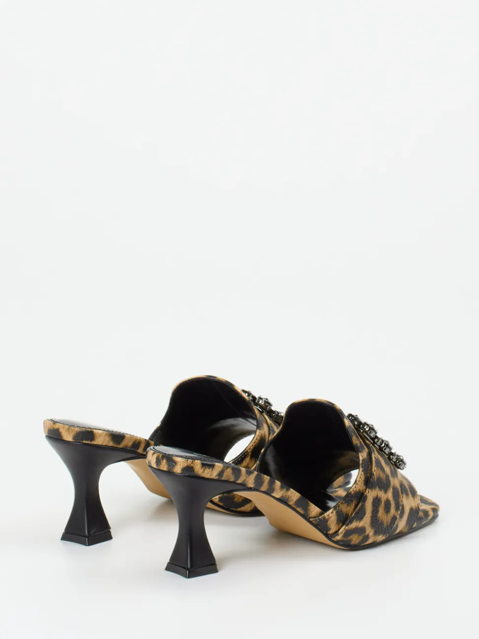 Andrea Puccini – Mules aus geprägtem Leder Leoprint