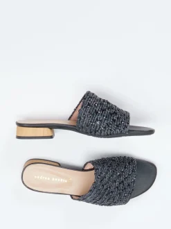 Andrea Puccini – Mules aus Flechtleder in Schwarz