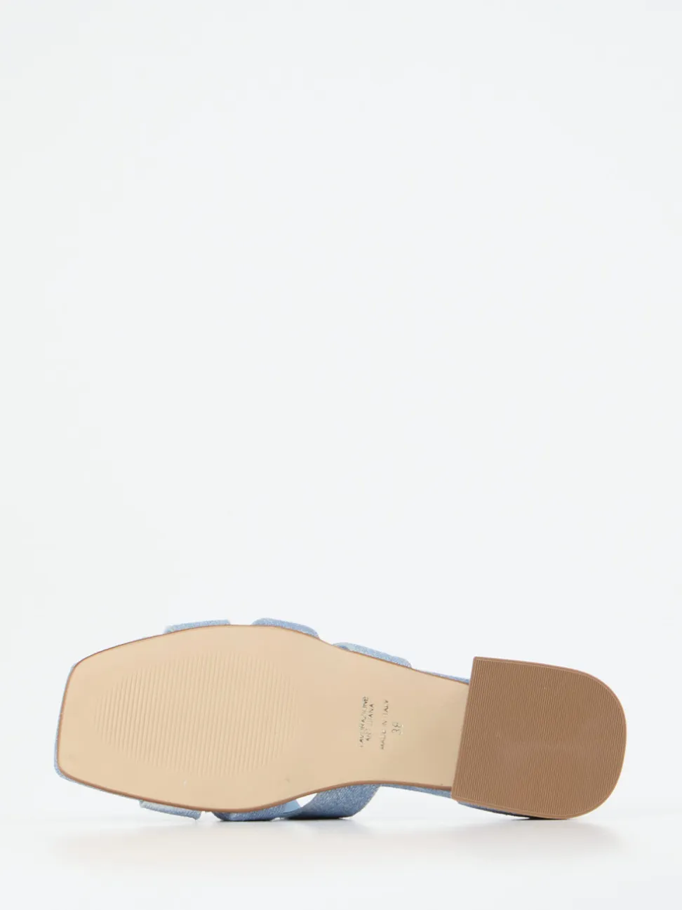 Andrea Puccini – Mules aus Veloursleder in Denim-Optik