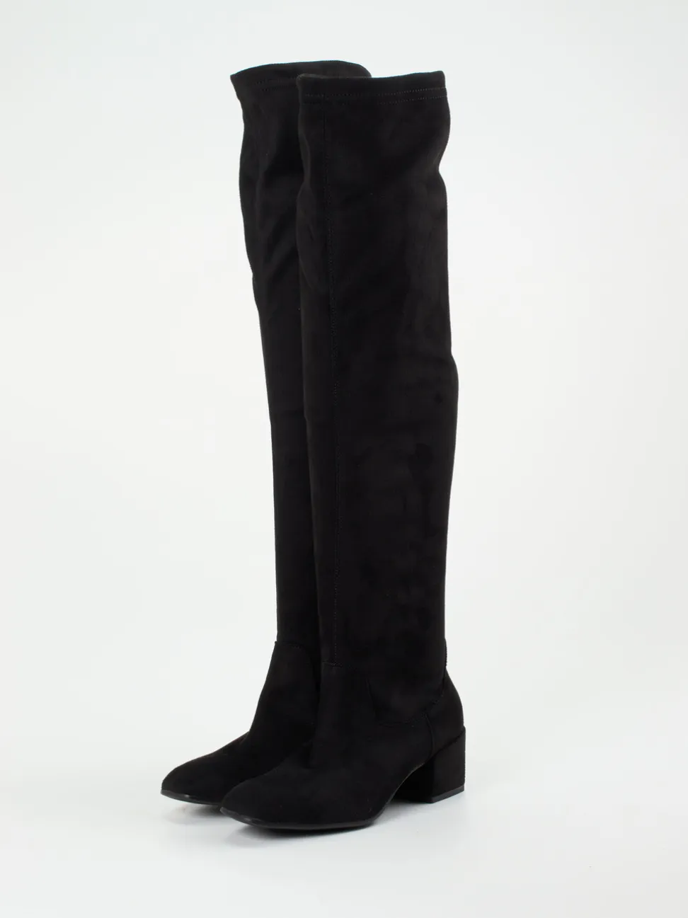 Andrea Puccini – Overknee-Stiefel aus Stretch Veloursoptik