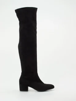 Andrea Puccini – Overknee-Stiefel aus Stretch Veloursoptik