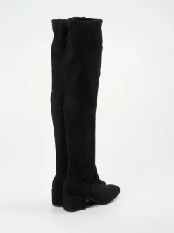 Andrea Puccini – Overknee-Stiefel aus Stretch Veloursoptik