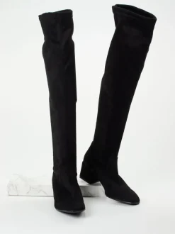 Andrea Puccini – Overknee-Stiefel aus Stretch Veloursoptik