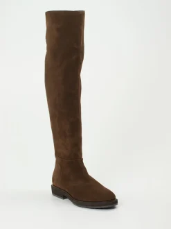 Andrea Puccini – Overknee-Stiefel aus Veloursleder braun