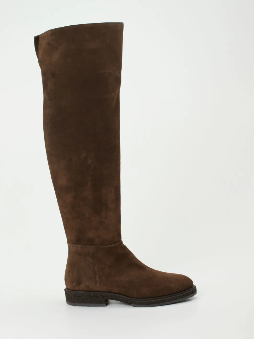 Andrea Puccini – Overknee-Stiefel aus Veloursleder braun