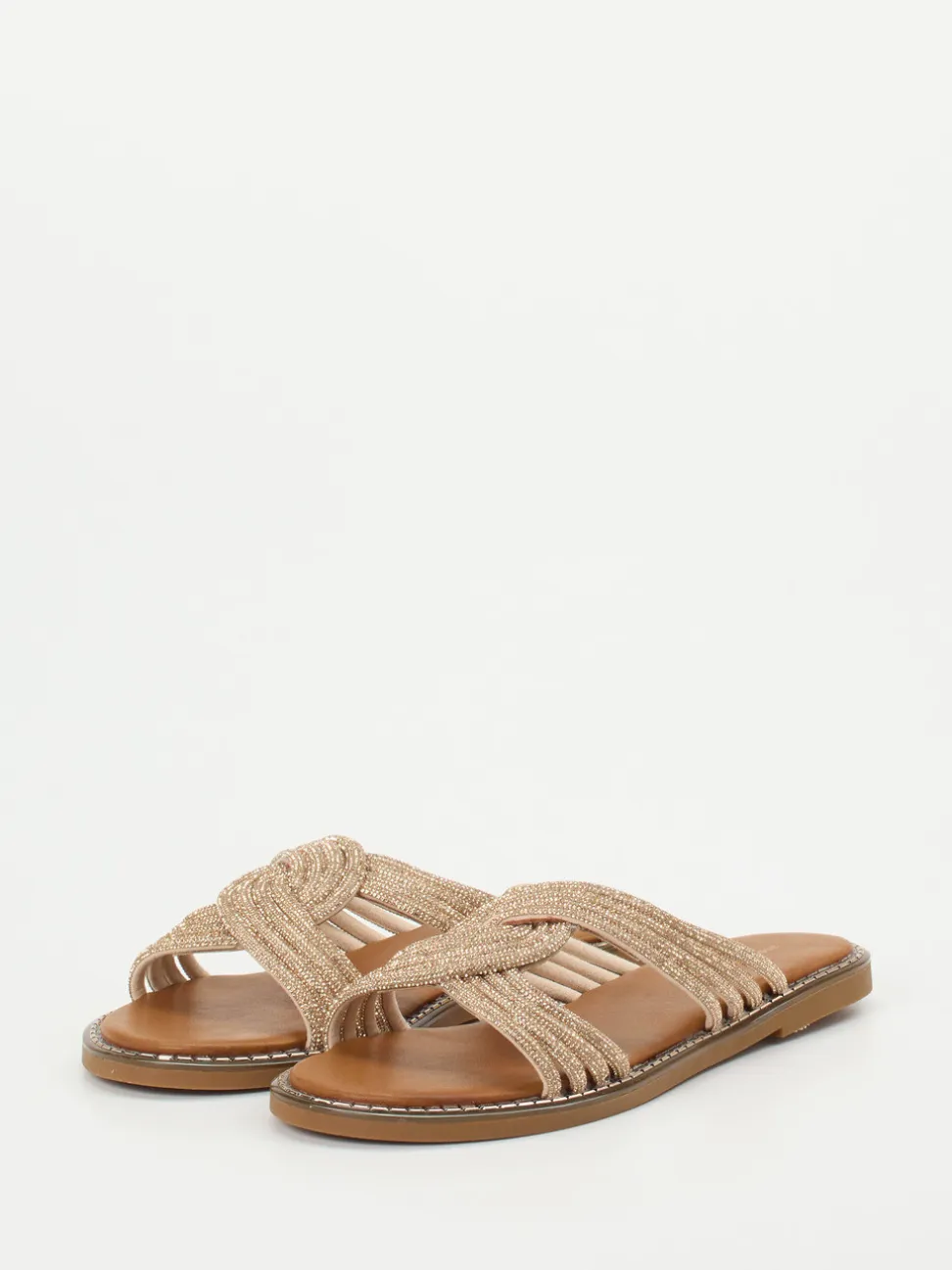 Andrea Puccini – Pantolette aus Metallic in Rosa