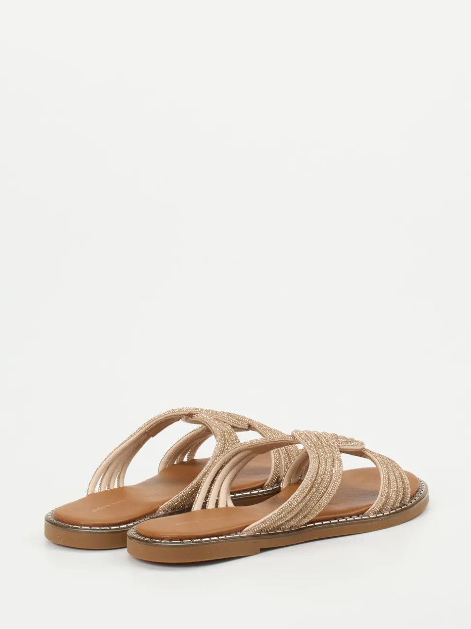 Andrea Puccini – Pantolette aus Metallic in Rosa