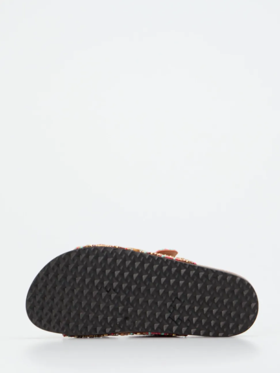 Andrea Puccini – Pantoletten aus Metallicleder mit Perlen