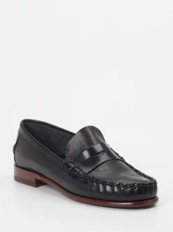 Andrea Puccini – Penny Loafer aus Kalbleder Schwarz