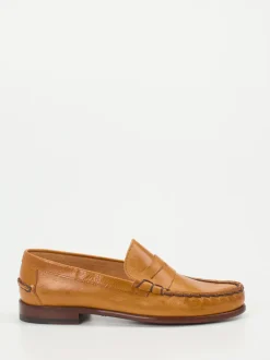 Andrea Puccini – Penny Loafer aus Kalbleder Cognac