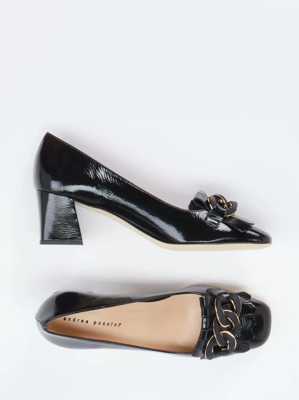 Andrea Puccini – Pumps aus Lackleder Schwarz