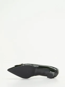 Andrea Puccini – Pumps aus Lackleder in Tannengrün