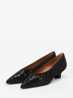 Andrea Puccini – Pumps aus Veloursleder schwarz