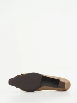 Andrea Puccini – Pumps aus Lammleder in Beigebraun