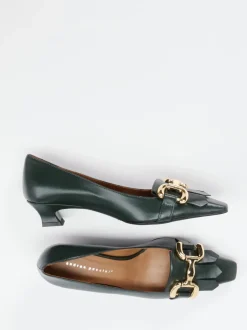 Andrea Puccini – Pumps aus Lammleder in Tannengrün