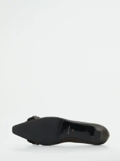 Andrea Puccini – Pumps aus Lammleder in Schlammgrau