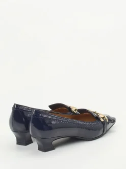 Andrea Puccini – Pumps aus Lackleder in Dunkelblau