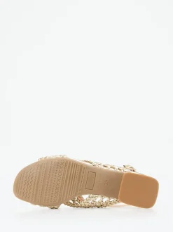 Andrea Puccini – Riemchensandale aus Metallicleder goldfarben