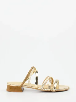 Andrea Puccini – Riemchensandale aus Metallicleder Gold