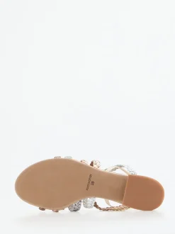Andrea Puccini – Riemchensandale aus Metallicsynthetik gold