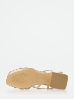 Andrea Puccini – Riemchensandale aus Metallicleder gold