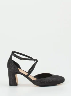 Andrea Puccini – Sandalette aus Metallic in Schwarz
