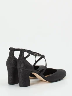 Andrea Puccini – Sandalette aus Metallic in Schwarz