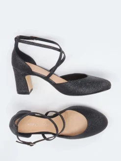 Andrea Puccini – Sandalette aus Metallic in Schwarz