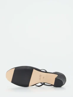 Andrea Puccini – Sandalette aus Metallic in Schwarz