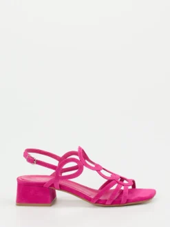 Andrea Puccini – Sandalette aus Veloursleder pink