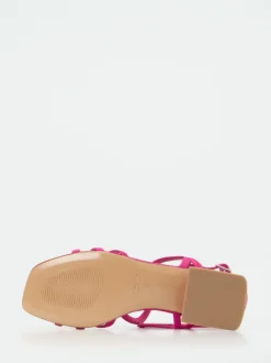 Andrea Puccini – Sandalette aus Veloursleder pink