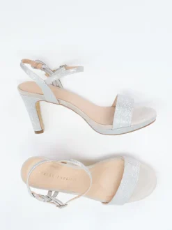 Andrea Puccini – Sandaletten aus Metallicleder silber