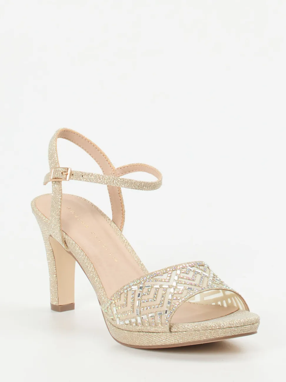 Andrea Puccini – Sandaletten aus Metallicmaterial in Gold