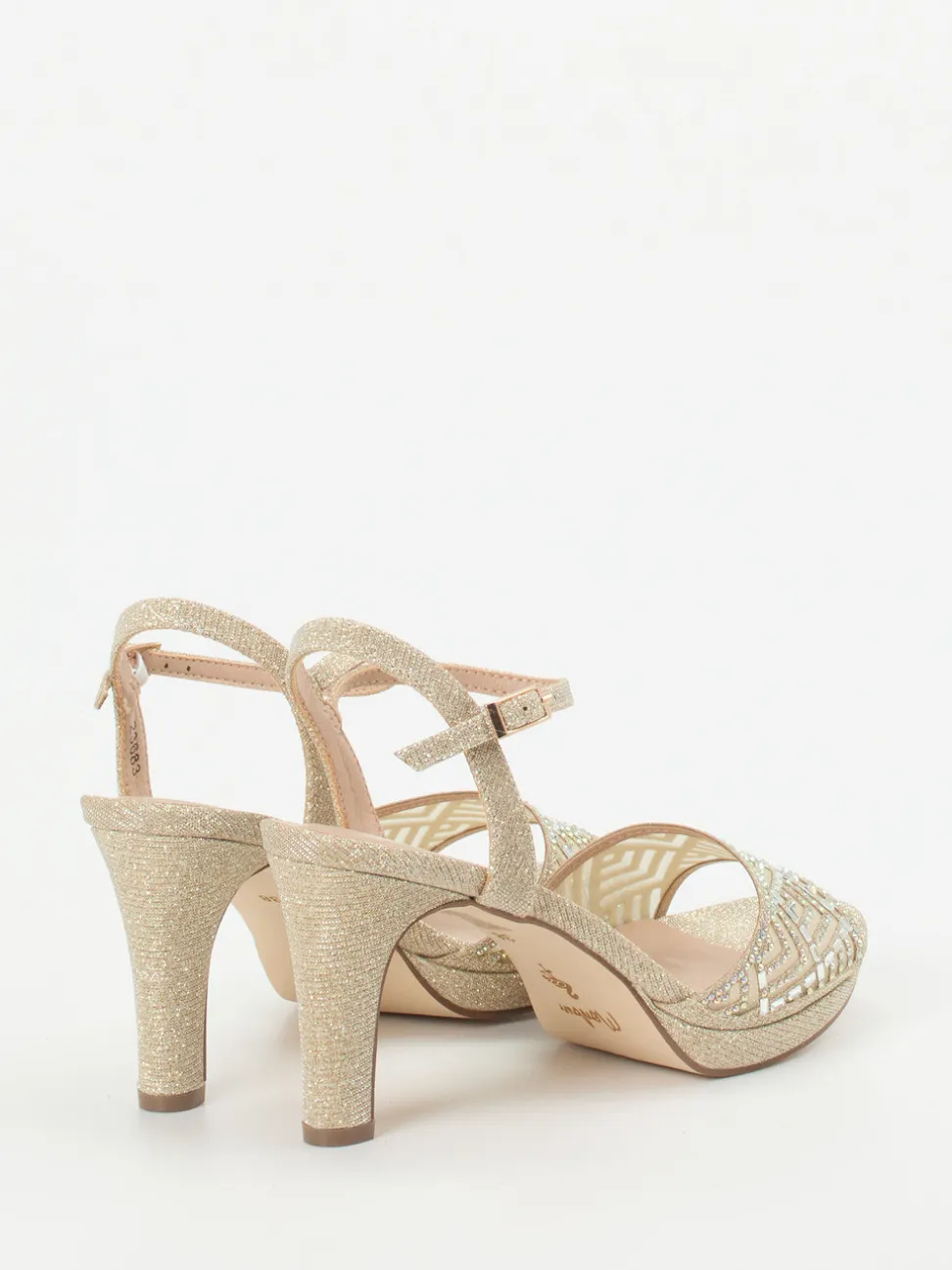 Andrea Puccini – Sandaletten aus Metallicmaterial in Gold