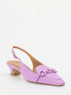 Andrea Puccini – Slingback-Pumps aus Lammleder Flieder