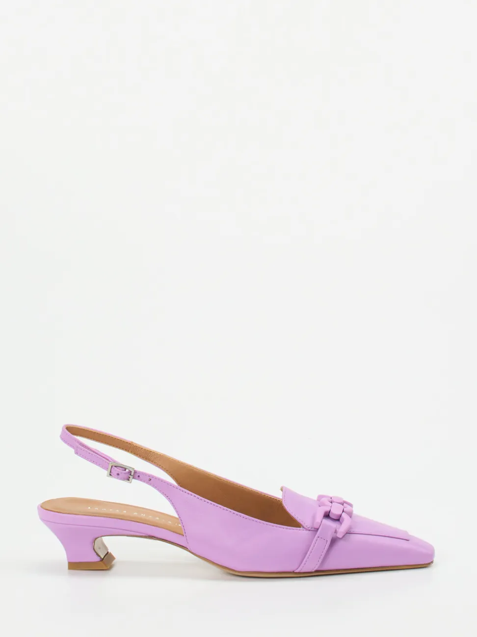 Andrea Puccini – Slingback-Pumps aus Lammleder Flieder