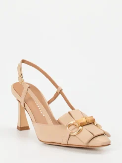 Andrea Puccini – Slingback-Pumps aus Lammleder beige