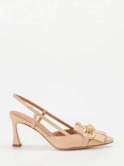 Andrea Puccini – Slingback-Pumps aus Lammleder beige